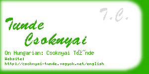 tunde csoknyai business card